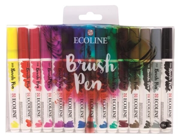 Image de Ecoline Brush pen Talens, pochette de 15