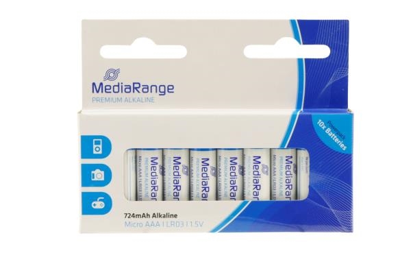 Image sur Pile Mediarange LR03 AAA Premium Alkaline 1.5 V blister/10