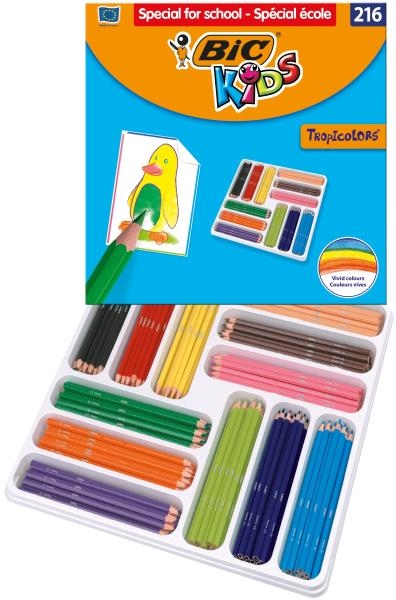 Image sur Crayons Bic Kids Tropicolor, le classpack de 216