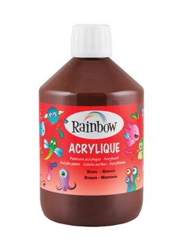 Image de Peinture acrylique mate Rainbow 500 ml marron