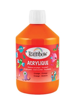 Image de Peinture acrylique mate Rainbow 500 ml orange