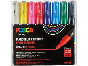 Image de POSCA marqueurs PC1MC, étui de 8