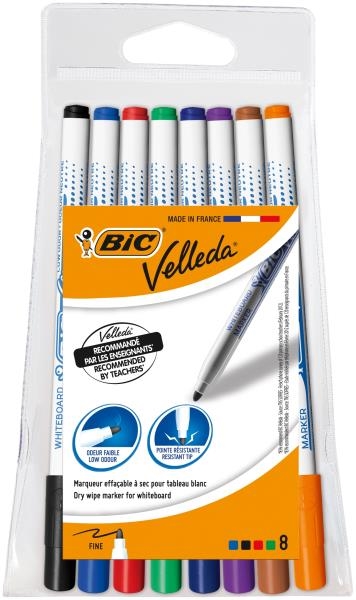 Image sur Marqueurs tableau "Bic", pochette 8 fins