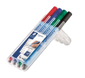 Image de Etui de 4 marqueurs Lumocolor correctable