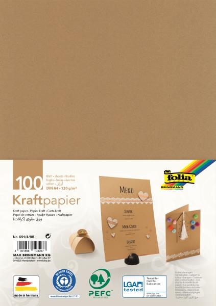 Image sur Papier kraft brun A4 120 gr