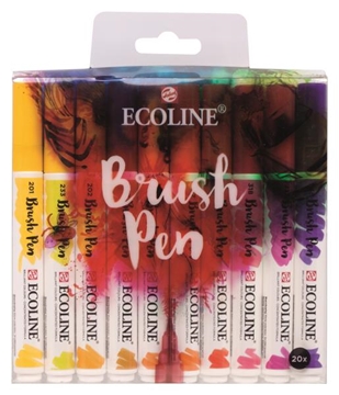 Image de Ecoline Brush pen Talens, pochette de 20