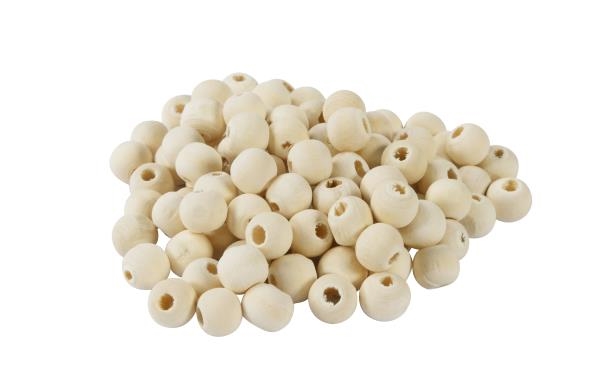 Image sur Perles bois naturel 10 mm, les 100