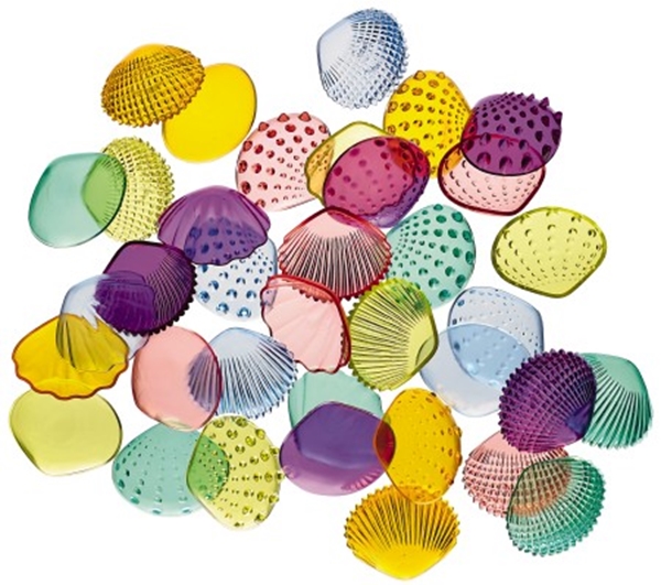 Image sur Coquillages transparents, set de 72