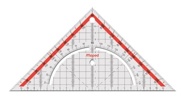 Image de Equerre géométrique avec préhension, grand modèle