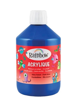 Image de Peinture acrylique mate Rainbow 500 ml bleu foncé