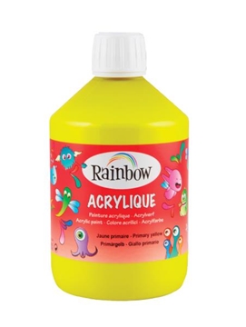 Image de Peinture acrylique mate Rainbow 500 ml jaune primaire