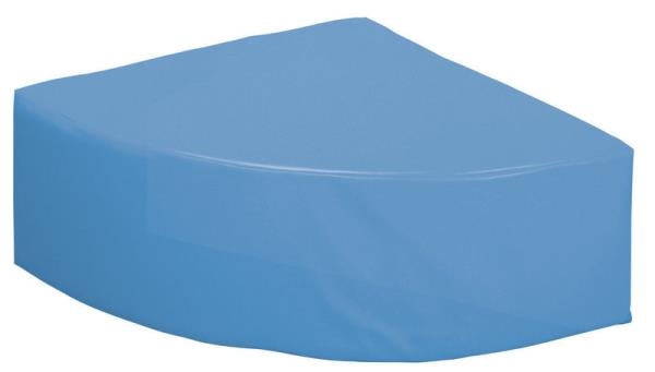 Image sur Pouf quart de cercle bleu