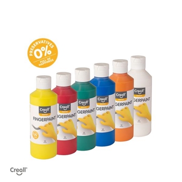 Image de Peinture aux doigts Creall, set de 6 x 250 ml