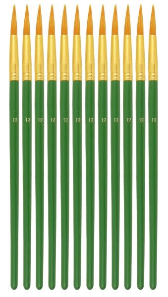 Image sur Pinceaux ronds n°12 à poils synthétiques, la douzaine