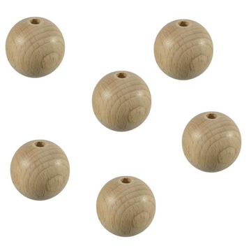 Image de Boules en bois naturel Ø 40 mm, les 6