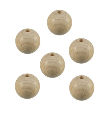 Image de Boules en bois naturel Ø 30 mm, les 6