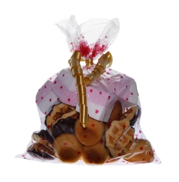 Image de Sachet cellophane motif coeurs, les 100