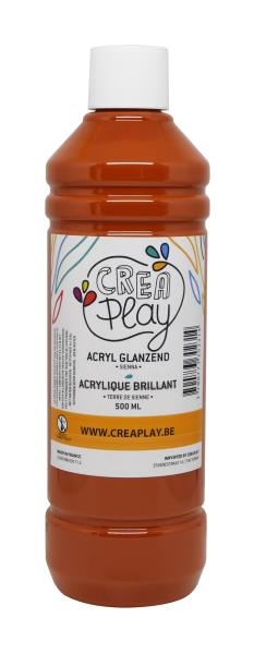 Image sur Peinture acrylique brillante 500 ml terre de sienne