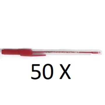 Image de Stylo à bille rouge, boîte de 50