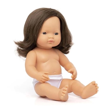 Image de Poupée fille cheveux brun, 38 cm