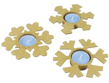 Agrandir l'image de Bougeoirs flocons en carton, les 3 Image de Bougeoirs flocons en carton, les 3