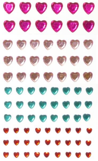 Image de Coeurs adhésifs 3D en plastique transparent