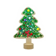 Image de Arbre de Noël sur socle en bois