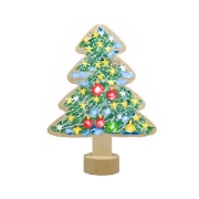 Image de Arbre de Noël sur socle en bois