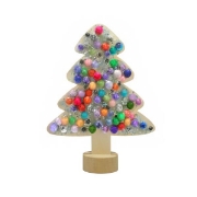 Image de Arbre de Noël sur socle en bois