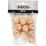 Image de Boules en bois visage Ø 20 mm, les 10
