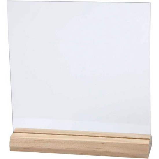 Image de Cadres en verre 15 x 15 cm avec support, lot de 10