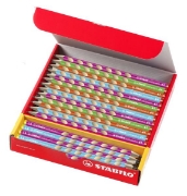 Image de Crayons noirs Stabilo Easygraph S coffret scolaire de 48