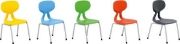 Image de Chaises "Colores"structure en aluminium T2, rouge