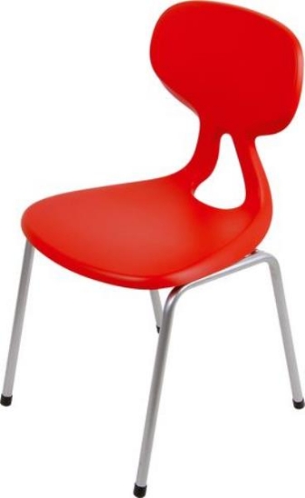 Image de Chaises "Colores"structure en aluminium T4, rouge