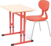 Image de Chaises "Colores"structure en aluminium T4, rouge