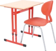 Image de Chaises "Colores"structure en aluminium T4, rouge