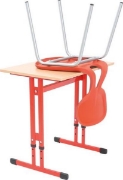 Image de Chaises "Colores"structure en aluminium T4, rouge
