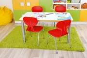 Image de Chaises "Colores"structure en aluminium T3, rouge