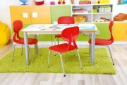 Image de Chaises "Colores"structure en aluminium T3, rouge