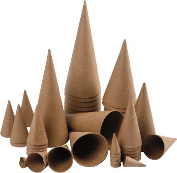 Agrandir l'image de Cônes en carton assortiment de 50 Image de Cônes en carton assortiment de 50