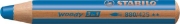 Image de Crayons Woody 3 en 1 bleu, les 5