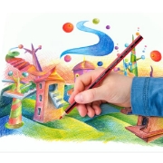 Image de Crayons couleur Noris club Staedtler, la pochette de 12