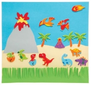Image de Gommettes en néoprène adhésives "Dinosaures"