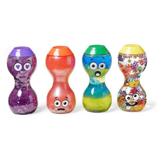 Image de Bouteilles sensorielles, lot de 4 -  Embarrassé, idiot, surpris et aimé