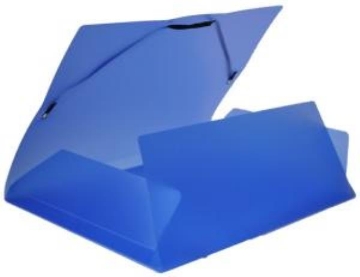 Agrandir l'image de Farde à rabats et élastique A4 PP bleu Image de Farde à rabats et élastique A4 PP bleu