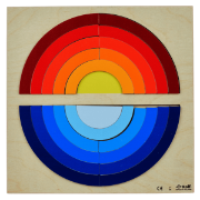 Image de Puzzle en bois aux couleurs du coucher de soleil