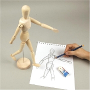 Image de Mannequin articulé de dessin, 30 cm