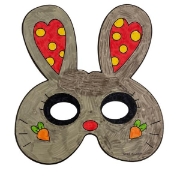 Image de Masques d'animaux à décorer, lot de 24
