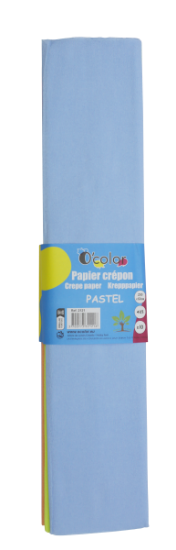 Image de Papier crépon, 5 teintes pastels, les 10