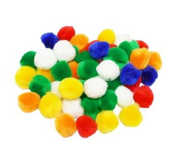 Agrandir l'image de Pompons de 6 couleurs, les 50 Image de Pompons de 6 couleurs, les 50